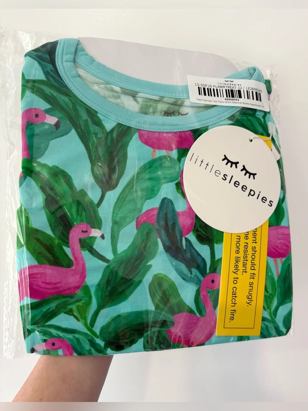 Little Sleepies Palm Springs Two Piece Short Sleeve and Shorts PJ Set 3T NIB